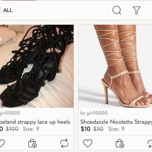 Shoe bundle shoedazzle and shoeland strappy heels